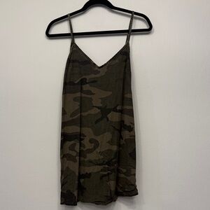 Tna aritzia Camo Print Spaghetti Strap dress